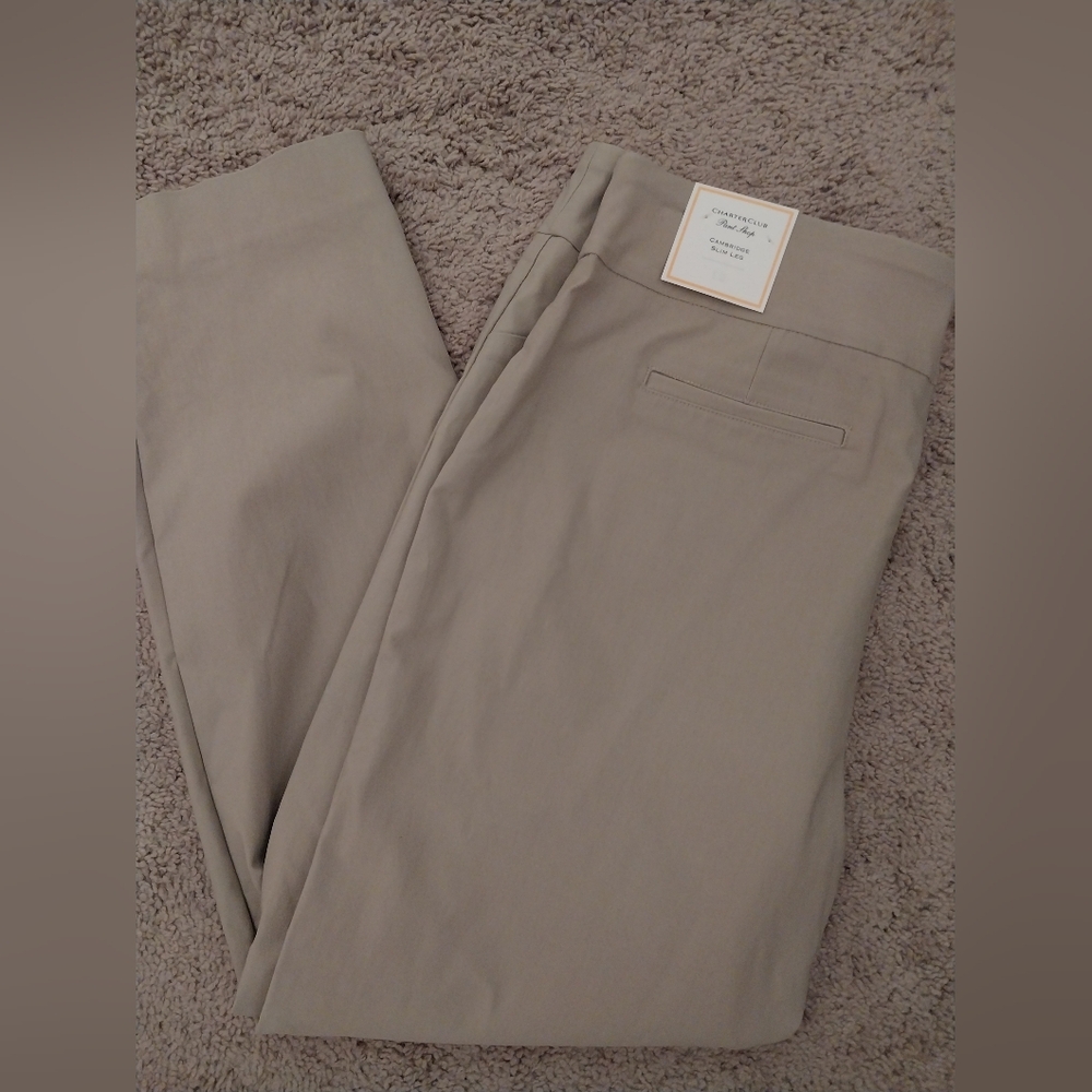 NWT Charter Club khaki slacks size 18
